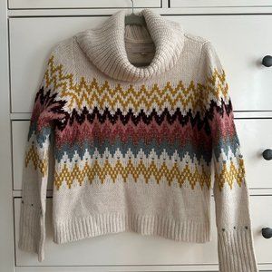 LOFT Fair Isle Cowl Turtle Neck